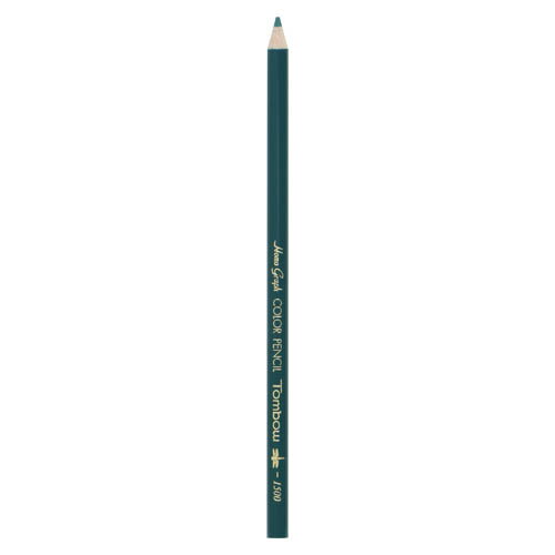 【トンボ鉛筆】色鉛筆　1500　単色　ふかみどり　（12本)　[1500-10]　【2個までネコポス対応可能】