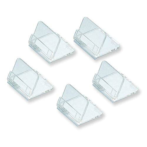 【共栄プラスチック】メタクリルL型豆カード立　中　（5個入)　[L-35-5]