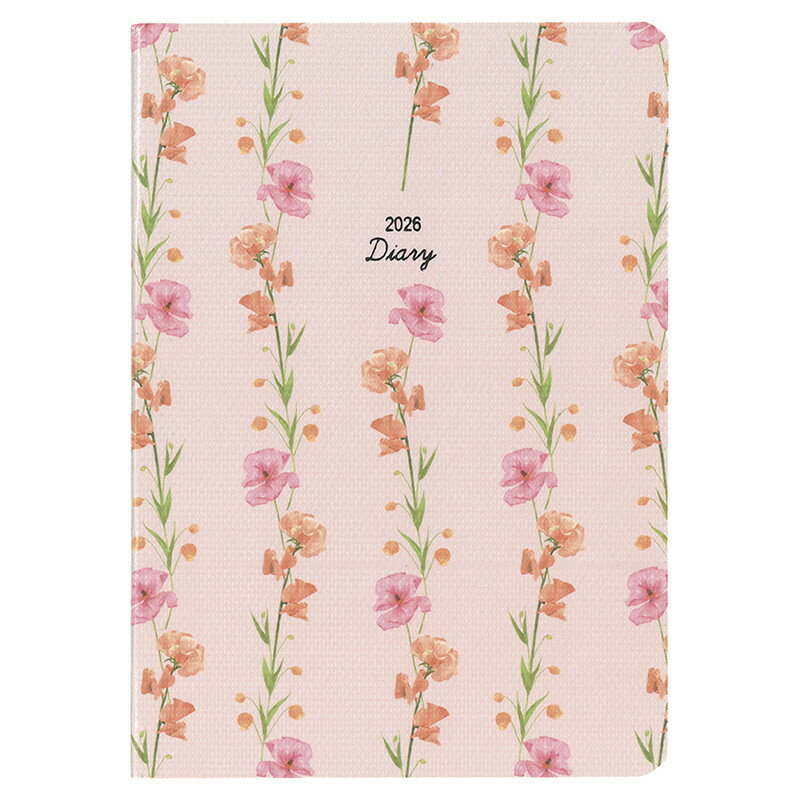 【ダイゴー】2026年手帳　12月始　MILL A6 Monthly FLEURS ピンク　[E7748]　【6冊まで追跡可能メール..