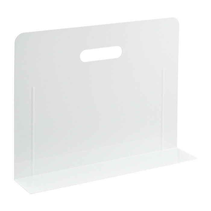 【リヒトラブ】ブックエンド・スーパーワイドタイプ（マグネット付）白　[A-7353-0]