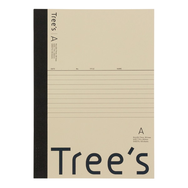Rakuten - 【日本ノート】キョクトウ　Tree's　B5　A罫50枚　クリーム　[UTR5AC]　【7冊まで追跡可能メール便対応可能】