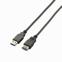 ≪ELECOM(エレコム)≫USB3.0延長ケーブル [USB3.0(A - A)] （ブラック・1.0m） USB3-E10BK