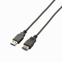 ≪ELECOM(エレコム)≫極細USB3.0延長ケーブル(A-A) [USB3.0(A - A)] （ブラック・1.0m） USB3-EX10BK