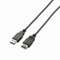 ≪ELECOM(エレコム)≫極細USB3.0延長ケーブル(A-A) [USB3.0(A - A)] （ブラック・2.0m） USB3-EX20BK