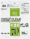 【ケース販売/ケミカルジャパン】CHEMI CLEAN　CC-201W　半透明ポリ袋・乳白色（70リットル）　10枚入×40冊