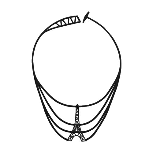 《metex》【Batucada（バチュカーダ）】ネックレス　Tour Eiffel（エッフェル）【1個まで追跡可能メール便ご選択可能】(4.0)