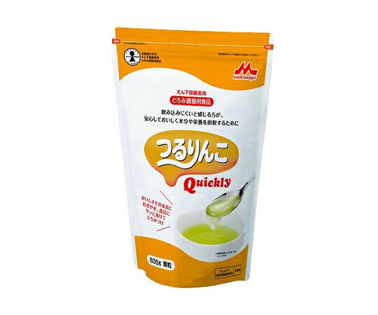 【特長】 ●つるりと仕上げるとろみ調整食品です。 ●温冷問わず、食品の味を変えずにとろみづけ 【仕様】 ●800g ●主要原材料：デキストリン・キサンタンガム・乳酸カルシウム・クエン酸三ナトリウム ●栄養成分（100g当たりの参考値）：エネルギー／270kcal、たんぱく質／0.5g、脂質／0g、糖質／67.0g、食物繊維／21.9g、ナトリウム／960mg、カリウム／980mg、カルシウム／340mg、リン／30mg、灰分／4.5g、水分／6.1g ●とろみの目安（お茶20℃・100mL）：フレンチドレッシング状／1.0g、とんかつソース状／2.0g、ケチャップ状／3.0g ●温冷両用 ●とろみ・ゼリータイプ ●入数：1袋（800g入） 【シリーズリンク】 ●3g×50本入 ●300g入 ●800g入 ●2Kg入　