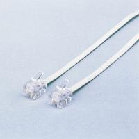 ≪ELECOM(エレコム)≫スリムモジューラケーブル 6極4芯/20m(ホワイト)