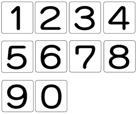 Rakuten - ≪日本緑十字社≫数字表示ステッカー　（中）60mm角（5枚1組）【6組まで追跡可能メール便対応可能】