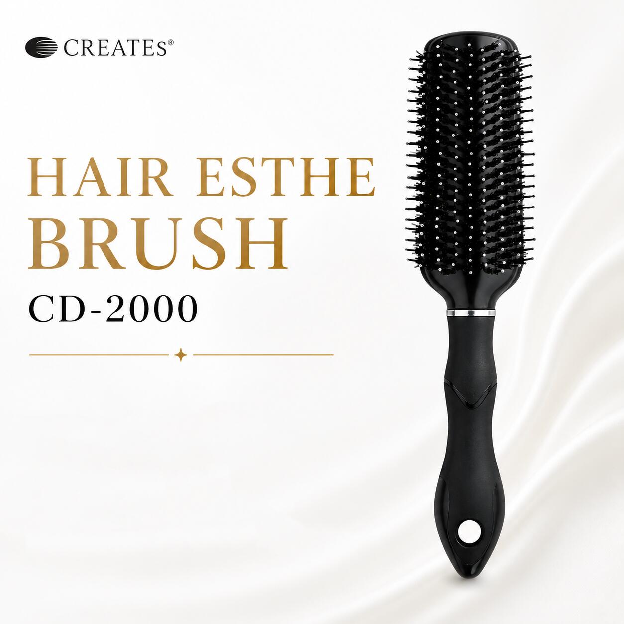 クレイツ ヘアエステブラシ CD-2000 ヘアブラシ ブローブラシ 頭皮ケア スカルプブラシ ヘアケア ブロー ドライヤー 静電気防止 美容室 サロン rics-and-co-10000034 Rics and Co 楽天市場店 パッケージ画像