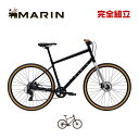 MARIN BIKES クロスバイク「スポーツバイク」・「ストリートバイク」・「フィットネスバイク」などをまとめてクロスバイクと呼びます。通勤・通学で使いたい、ポタリングで使いたい、買い物に使いたい、オシャレに使いたい、健康の為に使いたいなど街中であらゆる用途に合わせてお乗り頂けるのがMARINクロスバイクです。車体全体のビジュアル、パーツ構成は長年の販売経験・お客様のレビューで培ったノウハウを全モデルに採用しています。独自のスタイルで、流行に流されないのもMARINクロスバイクの特徴です。商品説明KENTFIELD 1クロスバイクにBMXの要素をブレンドしたハイブリッドバイククロスバイクの高い走行性能にストリートテイストを取り入れたトレンド感満載のモデル。BMX タイプのフロントフォークを配したオールドスクールな風貌が個性を際立たせ、通勤から自転車道のクルージングまで効率的なライディングを叶える実用的なスペックを搭載。クッション性のあるやや太めのタイヤが抜群の乗り心地と安定感を提供します。SizeS・MColorGLOSS BLACK/CHROMEGLOSS COPPER/MINTフレーム素材アルミニウム変速段数7段変速ブレーキ種類メカニカルディスクブレーキ適正身長S：155cm-165cmM：165cm-175cm＊手の長さ、足の長さ、胴の長さでサイズが変わる可能性がございますので目安として参考にしてください。車体重量12.8kg（Sサイズ）スペックFrameSeries 1 City + Sport, 6061 Aluminum, 700C Wheels, Step Through Design, Fender and Rack MountsForkSteel, Moto Blade, Disc Specific, Fender and Rack EyeletsRear ShoxN/ARimMarin Aluminum Double Wall, Disc SpecificHub RearForged Aluminum Alloy, 32HHub FrontForged Aluminum Alloy, 32HSpokes Nipples14g Stainless SteelTiresVee Tire, GPVee, 700×40, Wire Bead, Flat Protection, Mixed Terrain ReadyDerailleur RearShimano Tourney 7-SpeedDerailleur FrontN/AShift LeverShimano Altus 7-Speed RapidFireBrake LeversAluminum LeverCranksetForged Alloy Crank, Steel 38T Chainring, Ring GuardBottom BracketSealed Cartridge Bearings, Square TaperChainKMC Z8CassetteSunRace 7-Speed, 11-34TBrakes FrontPower CX7 Mechanical Disc, Shimano Pad Compatible, 160mm RotorBrakes RearPower CX7 Mechanical Disc, Shimano Pad Compatible, 160mm RotorHandlebarMarin Alloy, 30mm Rise, 12?Backsweep?StemMarin Aluminum, 31.8mm ClampGripsMarin AdventureHeadsetFSA 888 ThreadlessSeatpostMarin Alloy, 27.2mmSaddleMarin Adventure PlushPedalsCommute PlatformStandN/AジオメトリーFrame SizeSMHead Tube Angle7070Head Tube Length（mm)190205Seat Tube Angle73.573.5Seat Tube Length422462Top Tube Effective（mm)567.7591.9BB Height294.5294.5BB Drop7070Fork Offset5050Stand Over Height718.86754.41Wheel Base1082.91108Chain Stay（mm)450450Seat Post（mm)27.227.2Stack633.6648.4Reach380400Handlebar Width（mm)680740Stem Length（mm)4545Crank Length170170自転車を安全・快適にご使用いただくために●自転車を安全で快適にご使用いただくために、お近くの自転車店にて定期的な点検をしてください。●ご使用中に自転車の不具合を感じた時は、直ちに使用を中止し自転車店にご相談ください。●不具合の早期発見、事故を未然に防ぐためにも、乗車前に点検と確認を行ってください。※画像はサンプルです。掲載情報はモデル発表当時のものです。※仕様及び外観は、改良のため予告なく変更される場合がございます。※商品はお取り寄せのため、メーカー代理店の在庫状況によりご用意できない場合がございます。※お取り寄せ商品のため、不良品以外の返品・交換はお断りいたします。以上、予めご了承いただきますようお願いいたします。