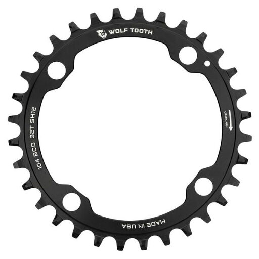 WOLF TOOTH ウルフトゥース 104 BCD Chainring for Shimano 12spd 36T WOLF TOOTH ウルフトゥース 104 BCD Chainring for Shimano 12spd 36T