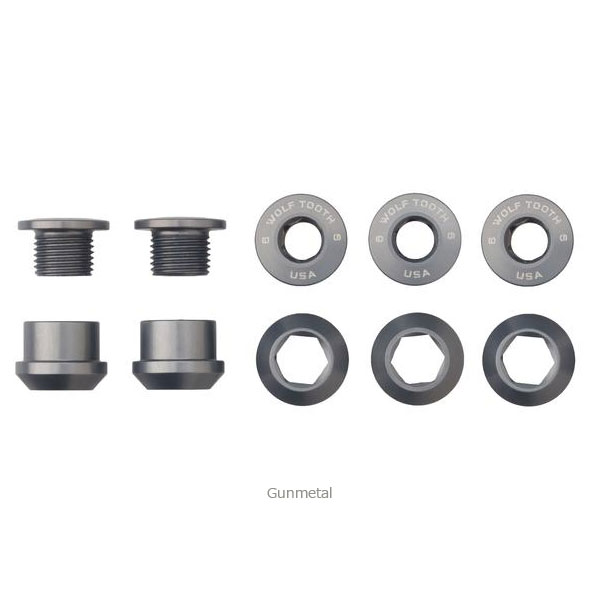 WOLF TOOTH ウルフトゥース Set of 5 Chainring Bolts+Nuts for 1X - 5 pcs 6mm