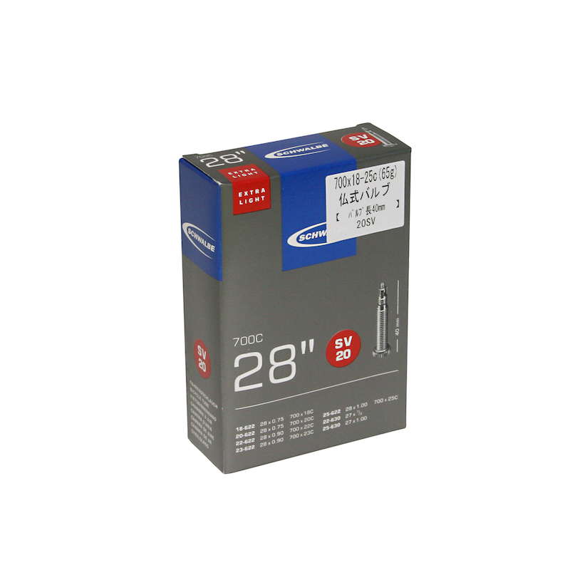 SCHWALBE シュワルベ 軽量チューブ #20 700x18/25C 仏式バルブ