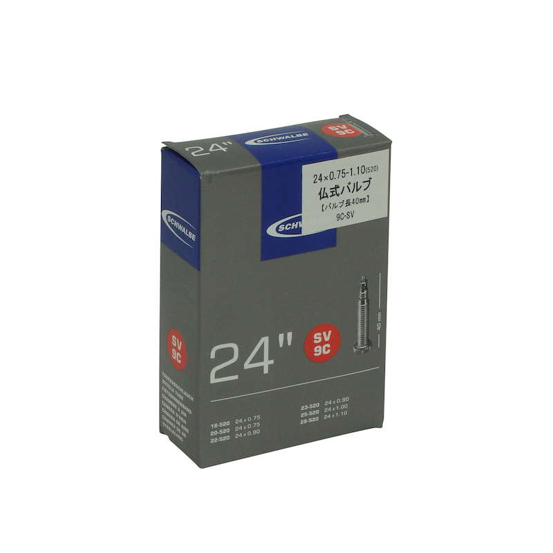 SCHWALBE シュワルベ チューブ #9C 24x0.75/1.10(520) 仏式バルブ