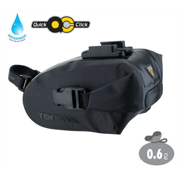 TOPEAK トピーク サドルバッグ ウェッジ ドライバッグ (クイック クリック) Sサイズ WEDGE DRYBAG (QUICK CLICK) SIZE S [BAG27000] 【容量：0.6L】【防水ナイロン】