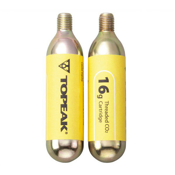 TOPEAK トピーク CO2 カートリッジ 2 本セット 16g ネジ付 [YPP12800] 【自転車用】