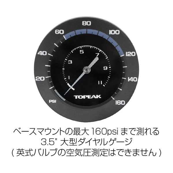 RIDE ON!のTOPEAK トピーク JoeBlow Roadie EX ジョーブローローディーEX フロアポンプ｜アングル2