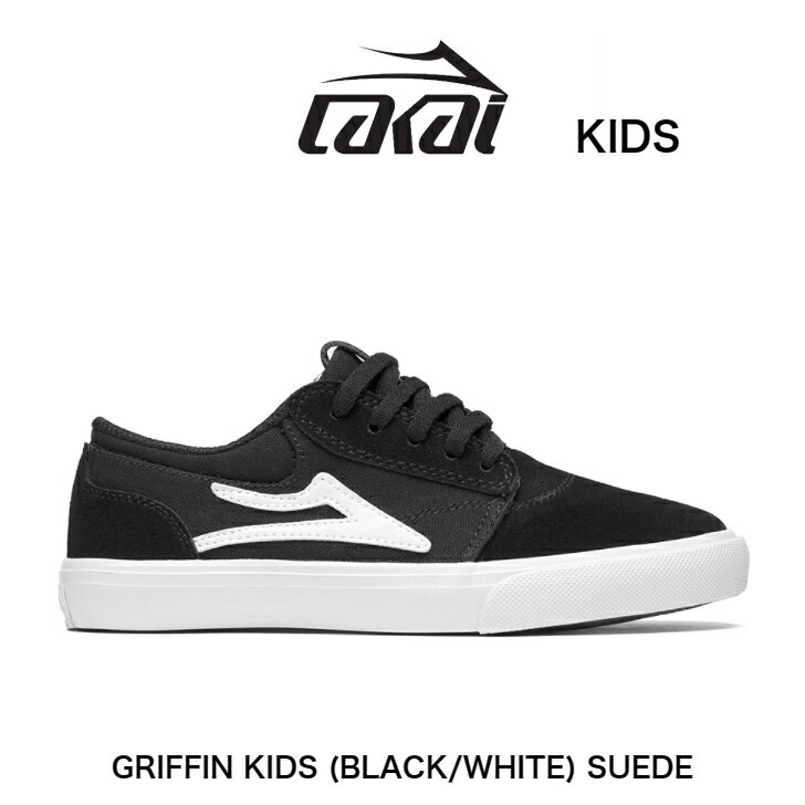 【LAKAI】GRIFFIN KIDS (BLACK/WHITE) SUEDE ラカイ　グリフィン　キッズ（ブラック/ホワイト）　正規品 即納可能