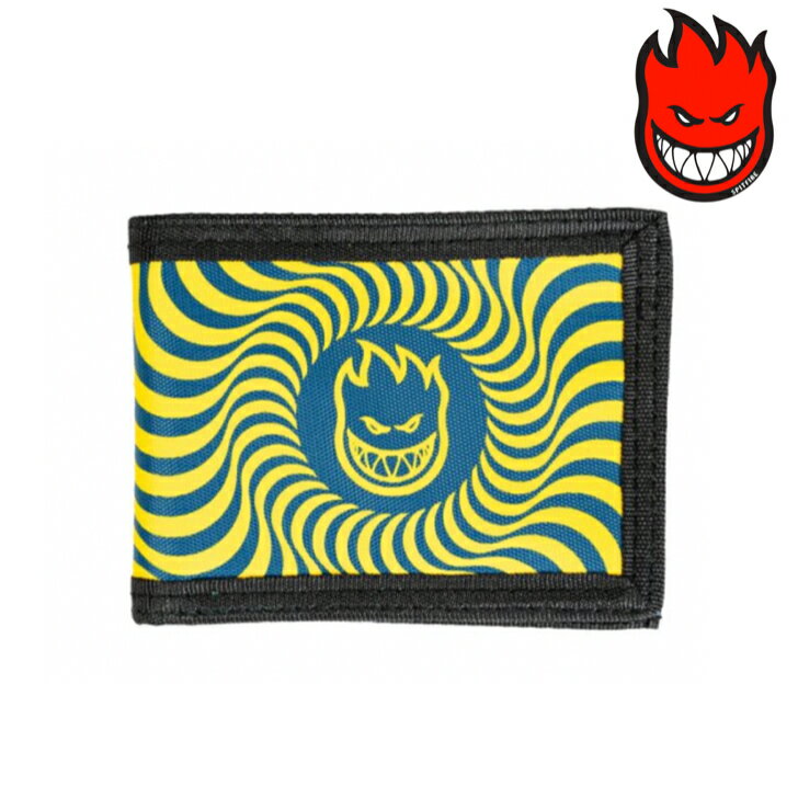 【SPITFIRE】財布 二つ折り WHEELS BIGHEAD SWIRL WALLET（NAVY/GOLD）