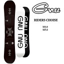 スノーボード 【GNU】 23-24 RIDERS CHOISE　正規品　即納可能 スノーボード　板　ボード　スノボ　スノボー　ローム　gnu　snowboard ナショナル　エージェント　ジブ　パーク　フリースタイル ラヴィーン　フリーライド GNU. RIDERSCHOICE. 形状:ダブルキャンバーシェイプ:ツインフレックス:8/10〜おすすめライディングスタイル〜:フリーラン　 おすすめ度　8/10点:フリーライド　おすすめ度　8/10点:パーク　 おすすめ度　8/10点:グラトリ　　　おすすめ度　2/10点:パウダー　　　おすすめ度　5/10点:カービング　　おすすめ度　8/10点〜特徴〜両足に埋め込まれた新しい3DディライトウッドAsymチップはエネルギーをエッジに分配し、ポップ、パワー、パフォーマンスを向上させます。非対称で少しワイドなウエストのC2x形状、ポッピーカーボンをラミネートしたエコロジーな構造で耐久性にも優れています。今までで最高のチームボードです。【購入特典】クリーニング：工場内でついた汚れを落とします。ベースワックス：ベースワックスを行います。錆び防止のため、塗りっぱなしで発送しますが、滑走には問題ありません。開封後から最速で滑走したい場合はスクレーパーで削ってください。ダリング：対人衝突時の怪我を軽減するためにノーズとテールのエッジを落とします。滑走性能に影響はありません。ビべリング：滑走性向上の為、有効エッジに少しづつ角度をつけていきます。※当店は実店舗と在庫を共有しています。オーダー後に完売の連絡を差し上げる場合もあるので、ご理解とご協力お願いします。※発送先が沖縄、北海道、離島の場合追加送料をいただく場合がございます。送料は、郵便番号をご記入の上お問い合わせください。購入後加算となった場合、注文確定前にご連絡させていただきます。 2