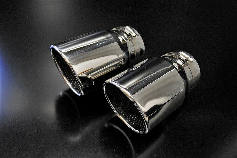 【15％OFF】CX-8 KG系 マフラーカッター 100mm シルバー パンチングメッシュ 2本 マツダ 鏡面 スラッシュカット 高純度SUS304ステンレス MAZDA ［B09S］【スーパーセール！誰でも使える15％OFFクーポン！6/4（水）20：30〜】