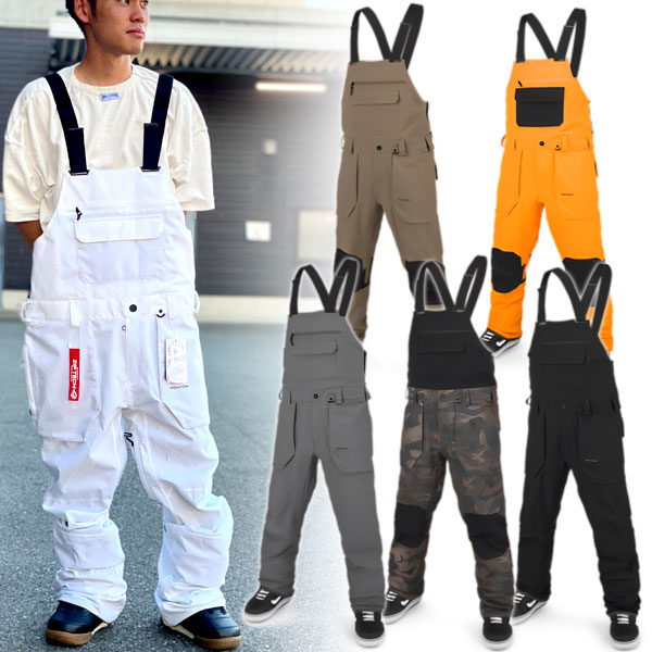 23-24 VOLCOM/ボルコム ROAN BIB overall メンズ レディース 防水ビブパンツ スノーボードウェア スノーウェアー 2024 型落ち