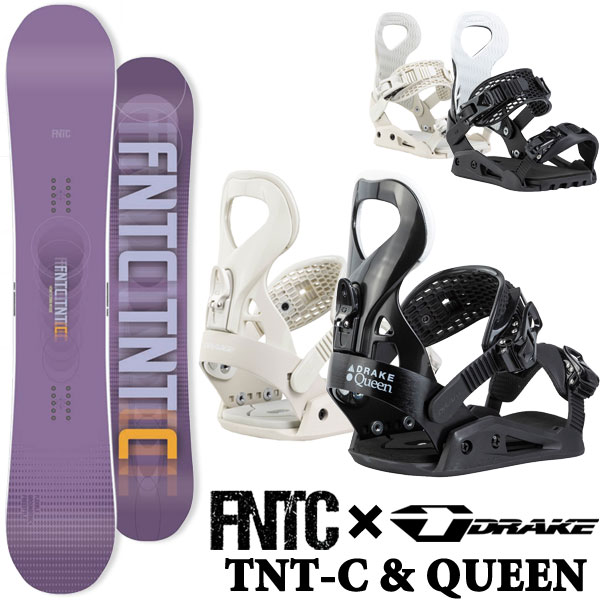 26-27 FNTC TNT-C purple × DRAKE QUEEN スノーボード2点セット エフエヌティーシー ドレイク レディース グラトリカービング入門 初心者 ビンディング バインディング 板 2027 予約商品