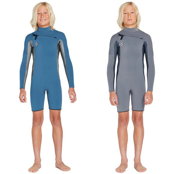 2024 VOLCOM BIG BOYS MODULATOR 2MM CHEST ZIP LONG SLEEVE SPRINGSUIT C9512330 / ボルコム ビッグボーイ モジュレーター チェストジップ ロングスリーブ スプリングスーツ ウェットスーツ ロンスプ サーフィン ジャージ 春夏秋用 キッズ 海外モデル