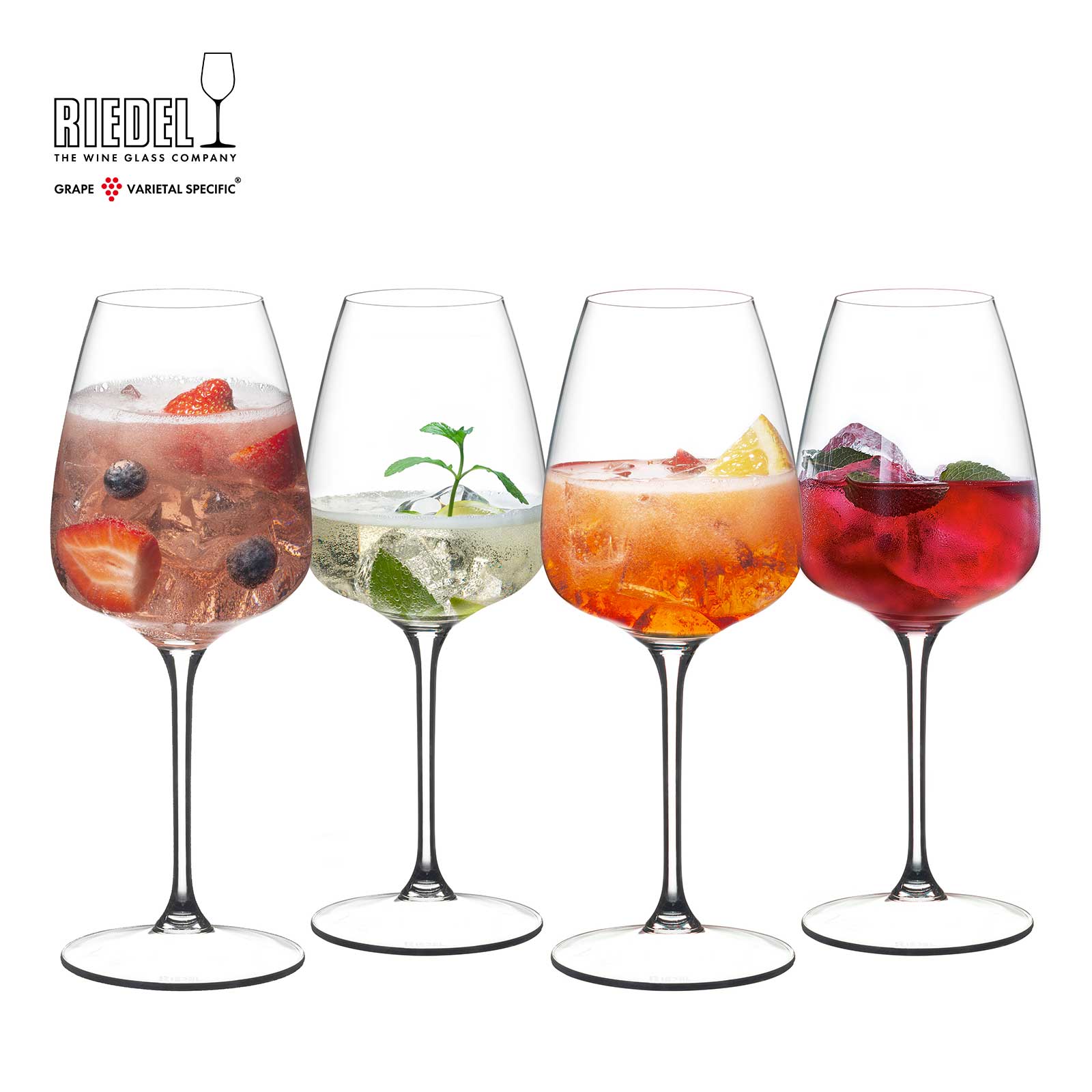 Riedel - リーデル公式 リーデル ミキシング サマードリンク/アペリティーボ セット 4個入 5515/25 ラッピング無料 RIEDEL 食前酒 カクテル グラス 多用途