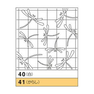 其它 - オリムパス花ふきん布パック 40　茜とんぼ （白）刺し子