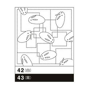 オリムパス花ふきん布パック 43　雪うさぎ （黒）