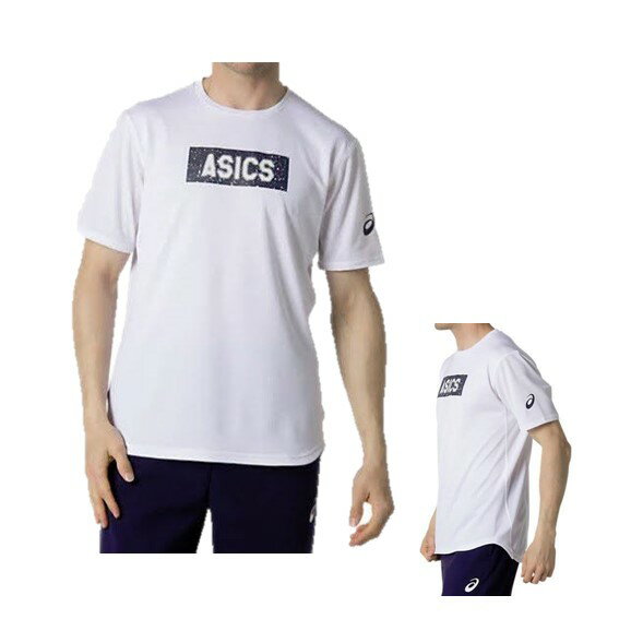 アシックス AWC グラフィック ショートスリーブトップ2053A059-100 ブリリアントホワイト S バレーボール 半袖 メンズ