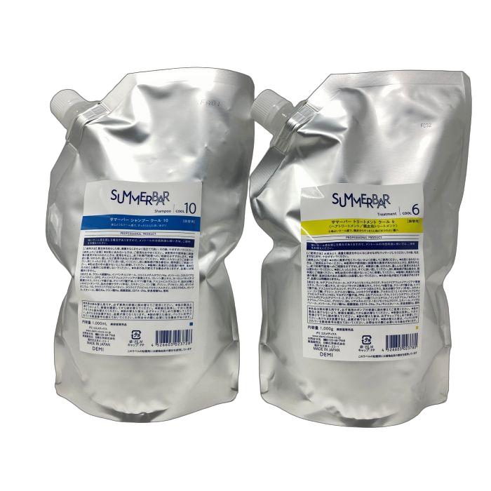 樂天商城 - 〈セット〉 デミ サマーバー シャンプー クール 10 1000ml ＆ トリートメント クール 6 1000g (レフィル詰替)