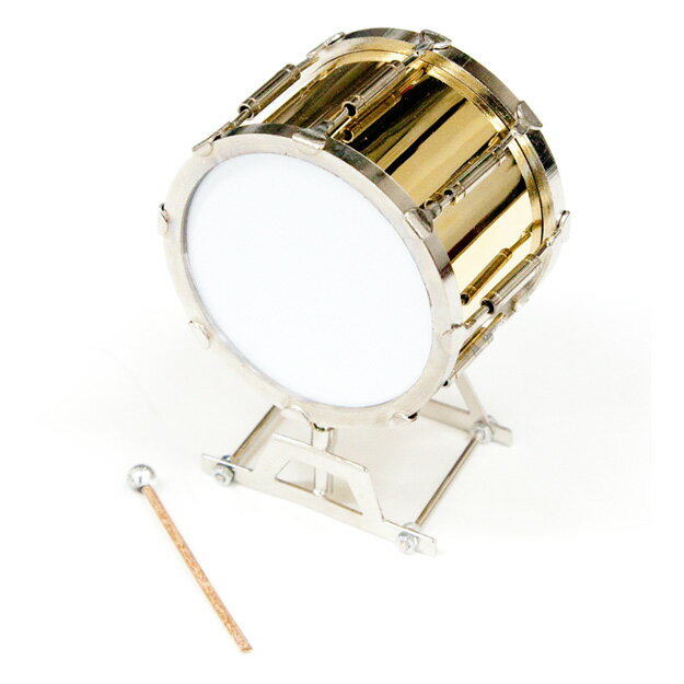 ミニチュア楽器「バスドラム」高さ約10cm 置物 模型 オブ