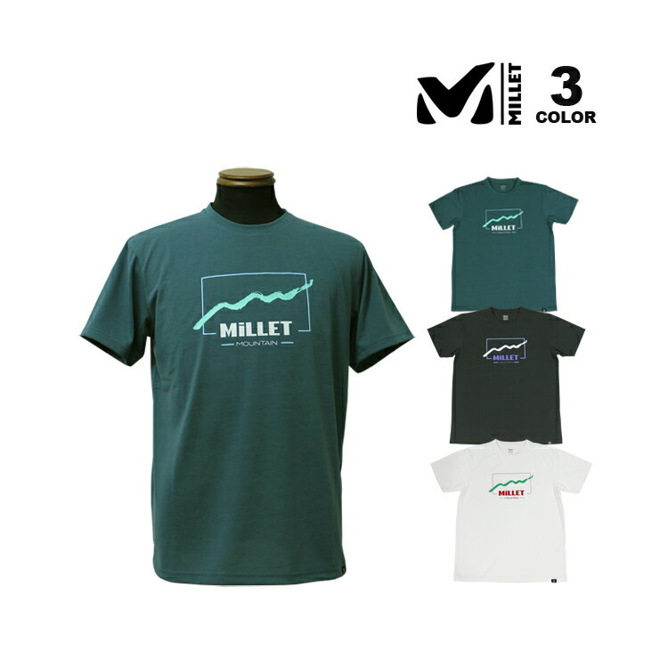 ミレー Tシャツ MILLET RIDGELINE S/S T-SHIRTS リッジライン 半袖 TEE 全3色 メンズ ユーロサイズ S-XL 抗菌消臭 UVカット UVプロテクション 吸汗 速乾