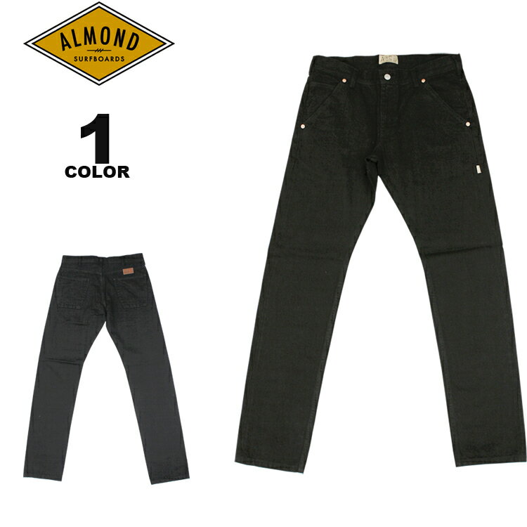 【SALE】 アーモンド サーフボードデザイン デニム パンツAlmond Surfboards & Design BLACK DENIM PANTS ジーンズ M-L メンズ ブラック【公式】 アウトレット