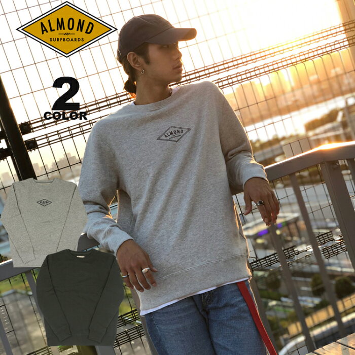 【SALE】 アーモンド サーフボード デザイン トレーナー Almond Surfboards & Design DECADES CREW SWEAT クルー スエット 裏毛 全2色 S-L メンズ【公式】 アウトレット