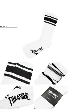 スラッシャー THRASHER 靴下 MAG SKATER SOCKS メンズ ロゴ入り 全3色