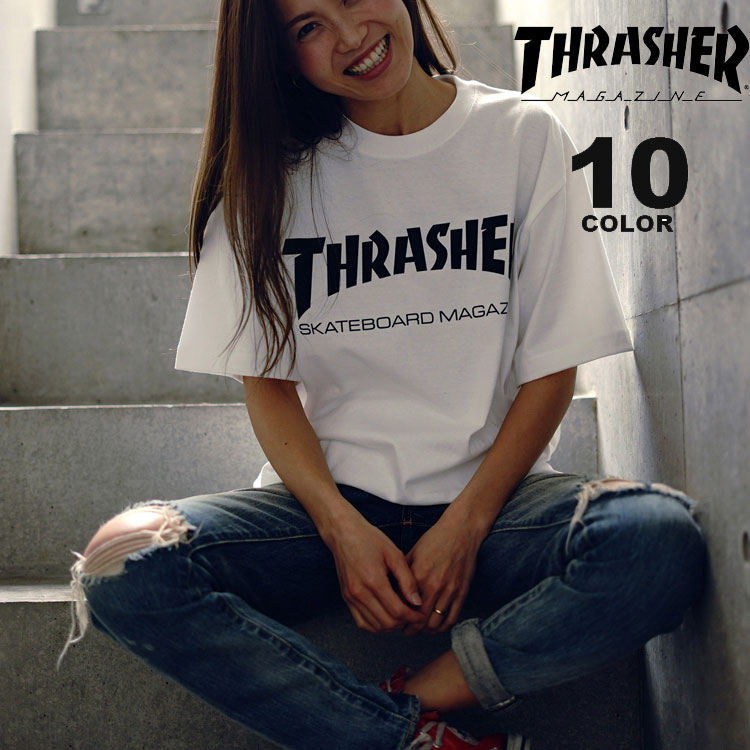 【公式】 スラッシャー tシャツ THRASHER ロゴT MAG LOGO Tシャツ メンズ レディース 定番デザイン 全10色 S-XXL