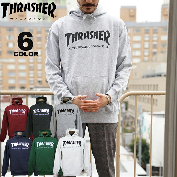 アウトレット  スラッシャー THRASHER トレーナー パーカー MAG LOGO プリント プルオーバーパーカ メンズ レディース 裏毛スウェット 全6色 S-XXL 綿100%