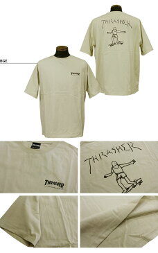 【SALE】 【公式】【販路限定】スラッシャー Tシャツ THRASHER GONZ BACK PRINT BIG SILHOUETTE S/S T-SHIRTS プリントTEE ビッグシルエット オーバーサイズ メンズ レディース 全4色 S-L