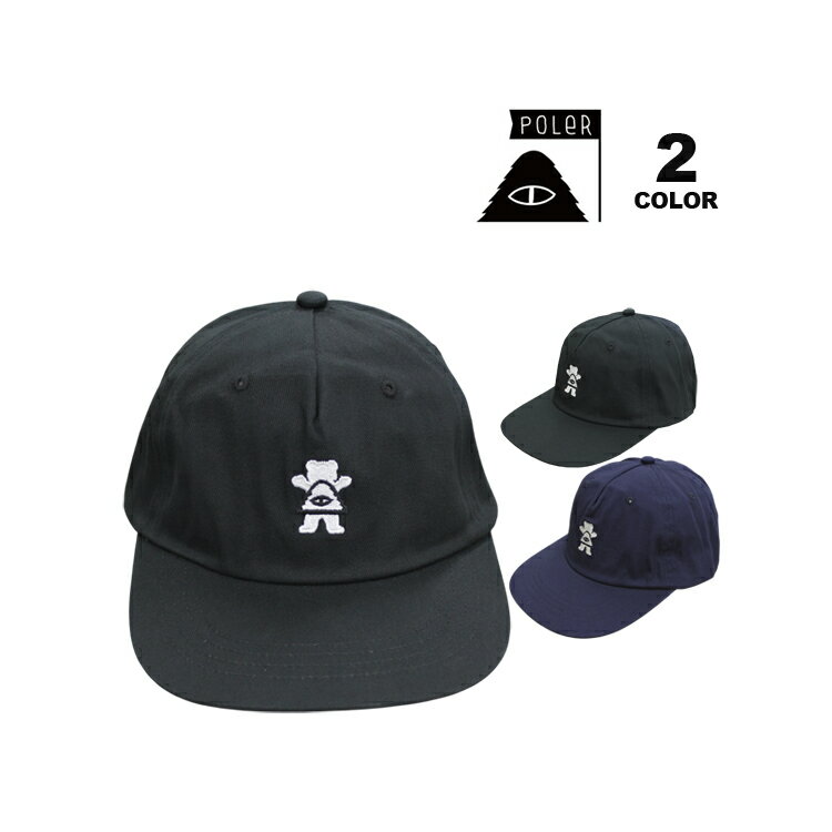 ポーラー キャップ 帽子 POLER GRIZZLY BEAR 6P CAP グリズリー 6パネルキャップ スナップバック メンズ レディース ユニセックス 全2色