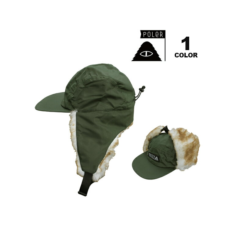 樂天商城 - 【全品P10倍 5/7 10:00から5/18 09:59まで】【SALE】ポーラー キャップ 帽子 POLER GRIZZLY STAMP EAR FLAP CAP グリズリー イヤーフラップ メンズ レディース ユニセックス カーキ グリーン