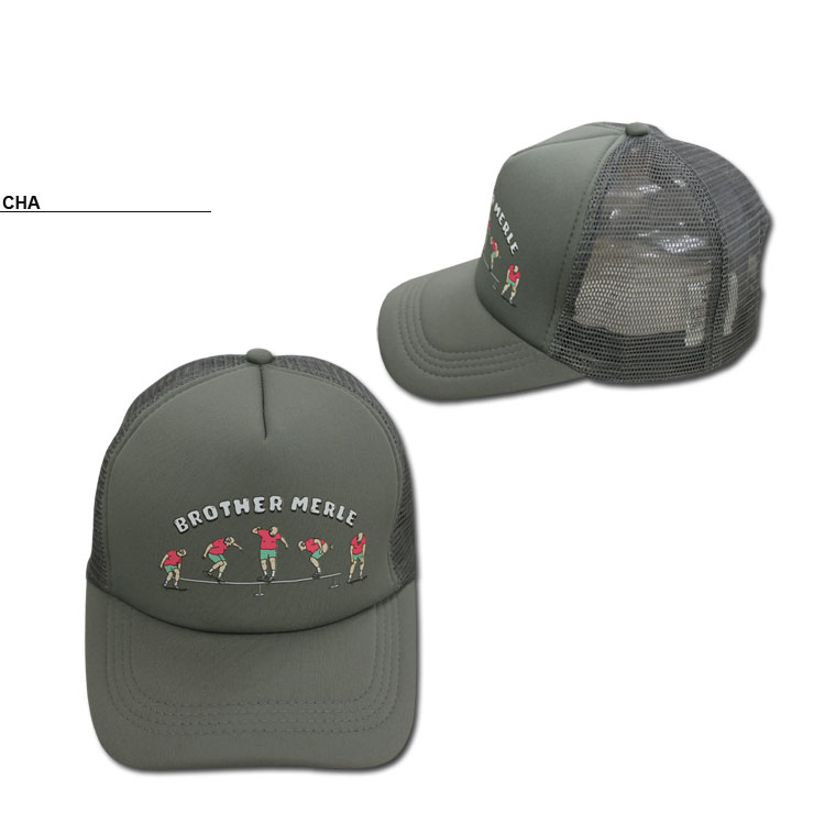 【SALE】ブラザーマール キャップ BROTHER MERLE Graphic Print Skater MESH CAP ...