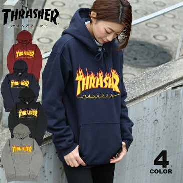 【SALE】【公式】 スラッシャー パーカー THRASHER FLAME HOODIE SWEAT PARKA プルオーバー パーカ スウェット メンズ レディース ユニセックス 裏起毛 スエット 全4色 S-XL アウトレット