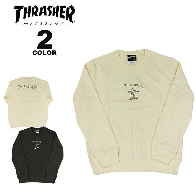 【SALE】 アウトレット 【公式】 スラッシャー 子供服 トレーナー THRASHER GONZ YOUTH CREW SWEAT クルー スウェット マークゴンザレス ゴンズ キッズ ユース ジュニア 裏毛スウェット 裏パイル 全2色 130-150