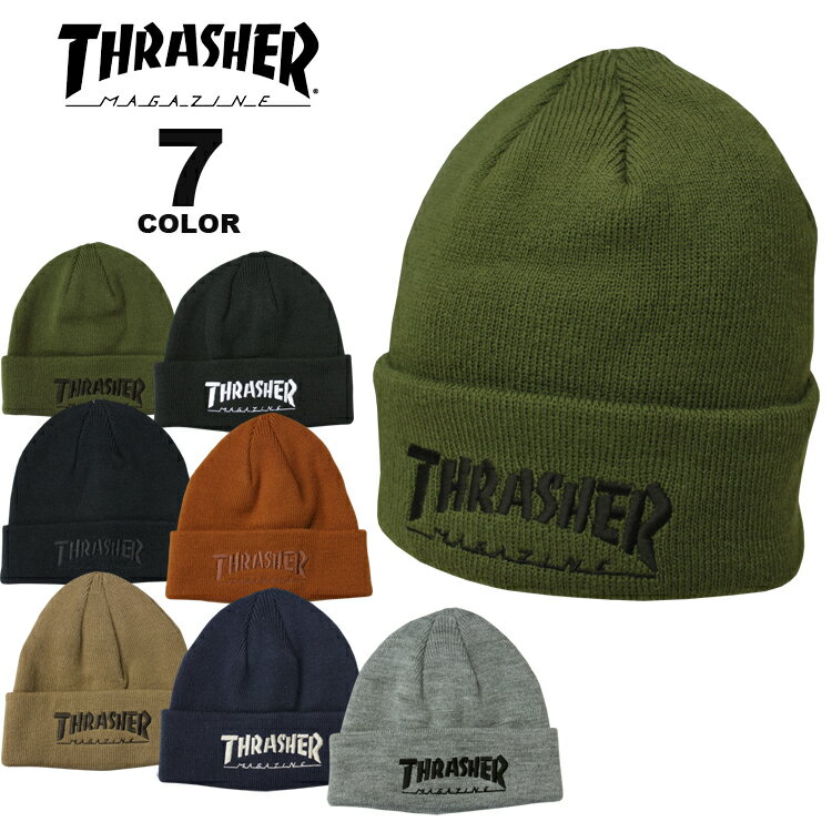 スラッシャー 帽子 メンズ 【全品ポイント10倍 6/11 01:59まで】【公式】 スラッシャー ビーニー ニット帽 THRASHER HOMETOWN KNIT BEANIE CAP ニットキャップ ショートビーニー メンズ レディース ユニセックス 全7色