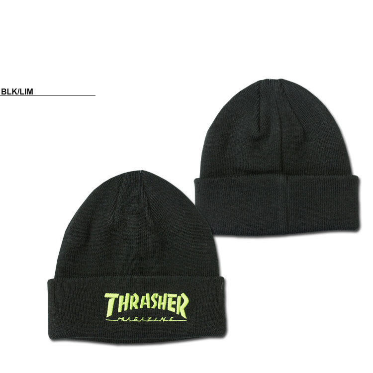 【公式】 スラッシャー ビーニー ニット帽 THRASHER HOMETOWN YOUTH KNIT BEANIE CAP ジュニア ユース キッズ KIDS 子供 小さいサイズ ニットキャップ ショートビーニー 全3色