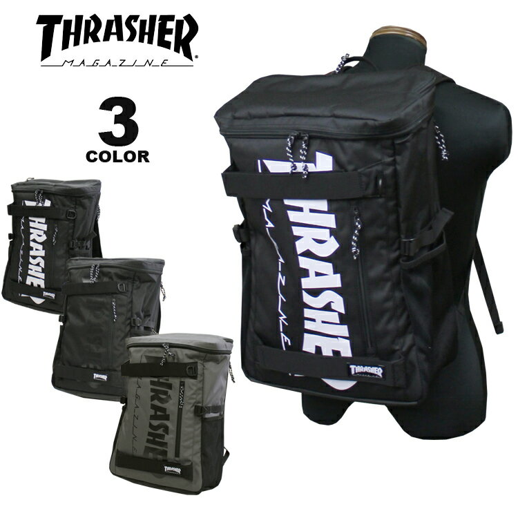 【SALE】アウトレット 【公式】 スラッシャー リュック バッグ THRASHER HOMETOWN BACK PACK BOX 30L デイバック バックパック 撥水 抗菌 消臭 メンズ レディース ユニセックス 全3色